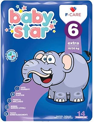 BABY STAR Extra - 14 Pannolini 16-30 kg Taglia 6 - Immagine 7