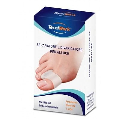 Separatore e Divaricatore Alluce in Morbido Gel Taglia S 1 Pezzo - Tecniwork - Immagine 8