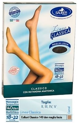 Sauber Linea Charme 140 Den - Collant Maglia Liscia (18-22 mmHg) - Taglia 4 Camel - Immagine 6