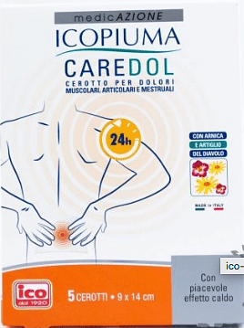 Desa Pharma Icopiuma Caredol Cerotto Dol Rettangolare Per Dolori Muscolari E Articolari 5 Cerotti - Immagine 3