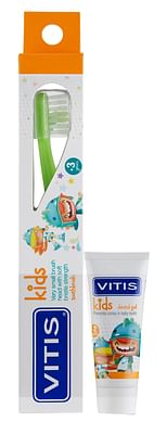 Dentaid Vitis Kids Kit Spazzolino E Gel Dentifricio Ciliegia 8 Ml - Immagine 5