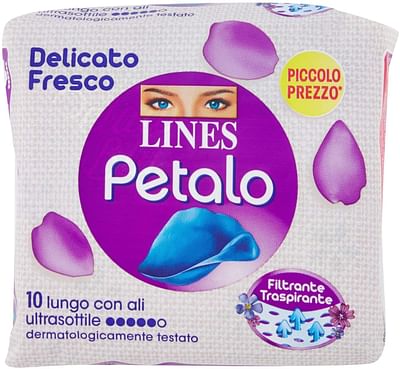 Lines Petalo Blu Assorbente Extra Lungo Con Ali 10 Pezzi - Immagine 7