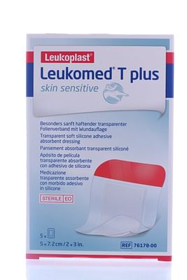 Essity Medicazione Sterile Leukomed T Plus Skin Sensitive - 5 Medicazioni 5 x 7,2 cm - Immagine 3