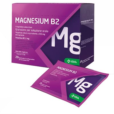 Krka Farmaceutici Magnesium B2 Integratore Magnesio E Vitamina B2 20 Bustine - Immagine 4