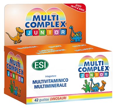 Esi Multicomplex Junior Dinosauri - Integratore multivitaminico e multiminerale per bambini dai 3 anni - 42 compresse masticabili - Immagine 3