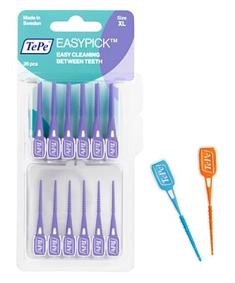 Tepe Viola Easypick Stuzzicadenti Elastico Rinforzato Taglia Xl (Viola) X36 Pezzi E Custodia Da Viaggio - Immagine 9