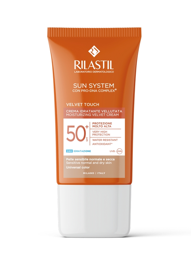 Rilastil Sun System Velevet Touch SPF 50+ - Crema idratante vellutata per pelle secca e sensibile - 50 ml - Immagine 3