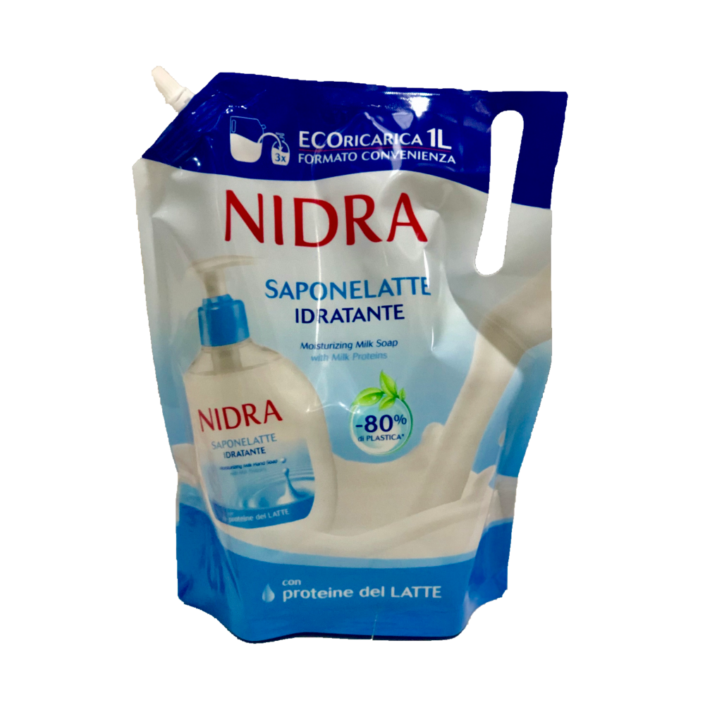 NIDRA - Saponelatte Idratante - Liquido Eco ricarica 1 Lt - Immagine 6