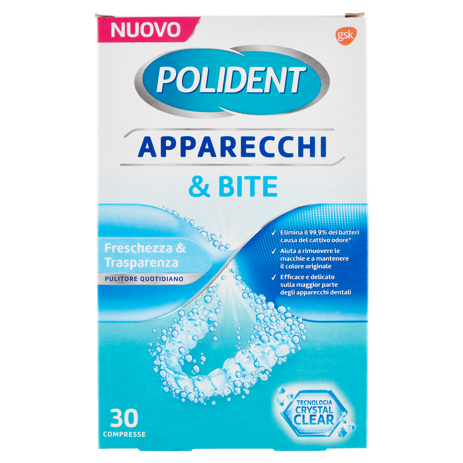 180 compresse Polident Apparecchi & Bite pulitore quotidiano elimina batteri - Immagine 7