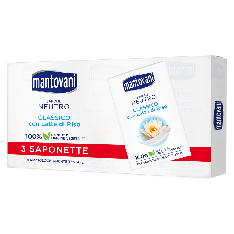 Saponetta Neutra Classica Con Latte Di Riso 3 Pezzi 90 Grammi - Immagine 7