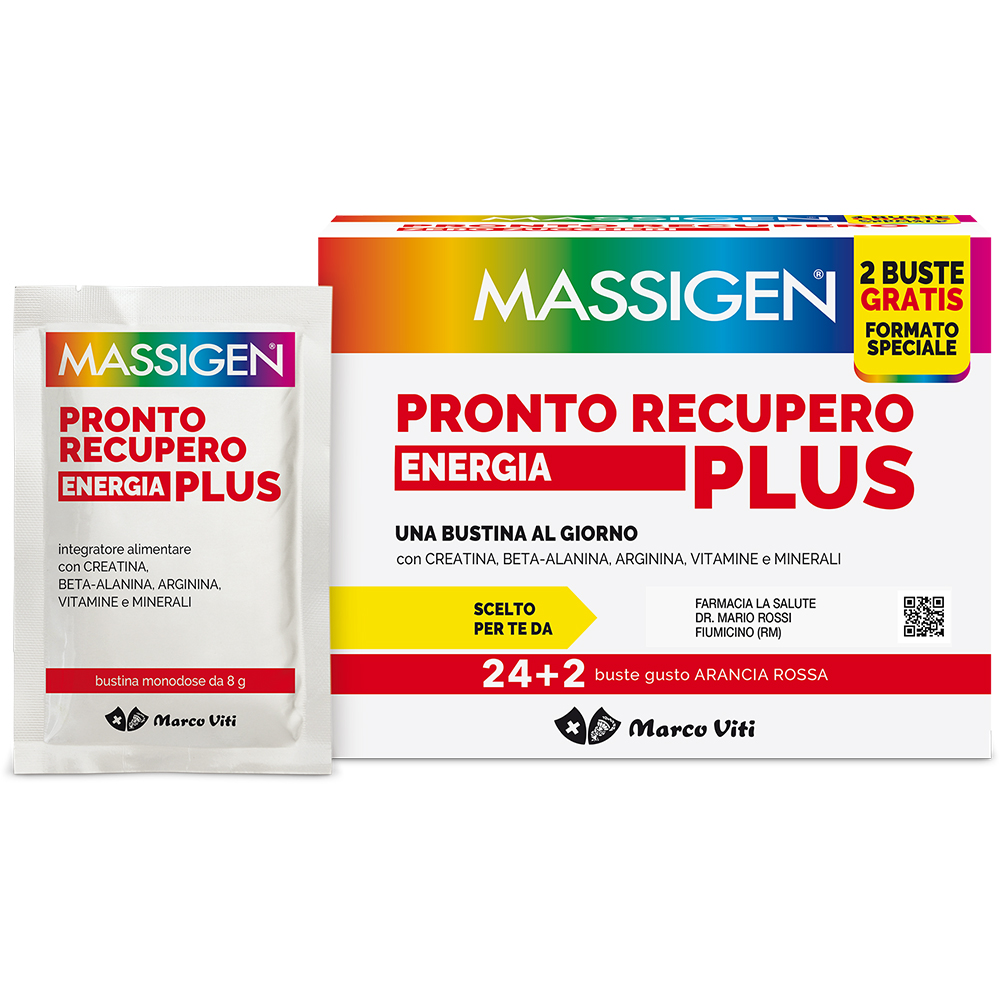 Marco Viti Massigen Pronto Recupero Energia Plus Promo 24+2 Bustine In Omaggio - Immagine 4