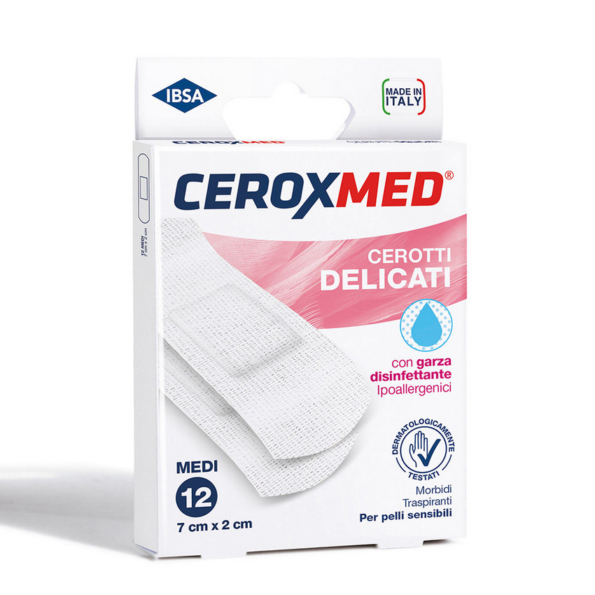 Ceroxmed - Cerotti Delicati Medi Confezione 12 Pezzi