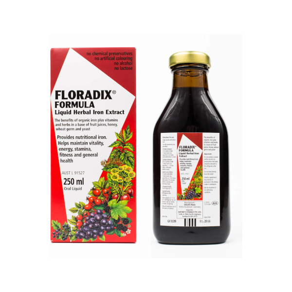 Salus Nero/Rosa/Grano Floradix Ferro + Vitamine 250 Ml - Immagine 4