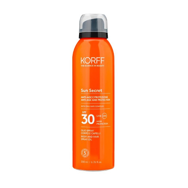 Korff Dorata/Dorato Sun Secret Olio Spray Corpo/Capelli Spf30 - Immagine 4