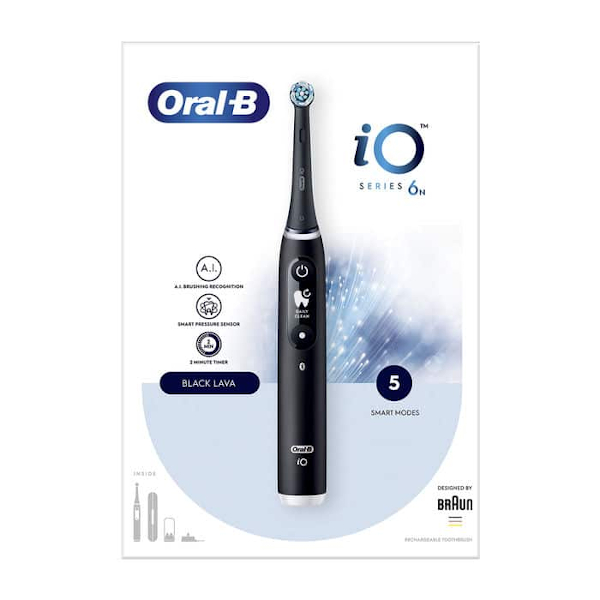 SPAZZOLINO ELETTRICO ORAL B SERIE IO6 S NERO 5METODI DI SPAZZOLAMENTO - Immagine 5