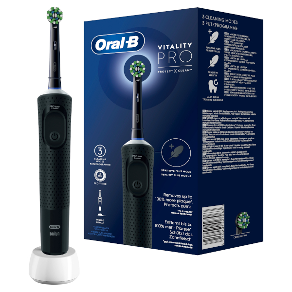 Procter & Gamble Srl Oral-B Vitality Pro Spazzolino Elettrico - Spazzolino Ricaricabile Per Denti Sensibili - Colore Black - Immagine 15