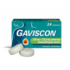Gaviscon 24 Compresse Mente - 250mg + 133,5mg Contro Bruciore di Stomaco e Trattamento del Reflusso Gastroesofageo