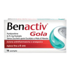 Benactiv Gola 16 Pastiglie senza zucchero da 8,75 mg 