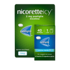 Nicorette Icy 2mg menta per smettere di fumare 40 pastiglie