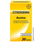Citrosodina Effervescente, Integratore Alimentare Digestivo con Calcio, Gusto Limone, 20 Bustine