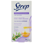 STREP PROFESSIONALE STRISCE DEPILATORIE VISO PZ.10 + 4 SALVIETTINE CERA NATURALE, KARITE' E VITAMINA E