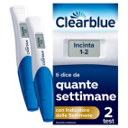 Clearblue Test di Gravidanza Digitale con Indicatore Settimane 2 Pezzi