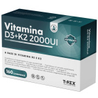 T-Rex Vitamina D3+K2 2000UI integratore 160 compresse