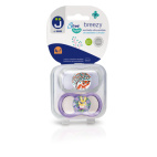 J Bimbi BFree Breezy 4M+ viola-trasparente 2 succhietti