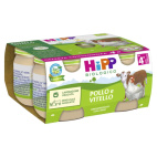 HiPP Bio Omogeneizzato Pollo e Vitello 4x80g 4+ Mesi