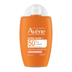 Avène Ultra Fluid SPF 50+  – Solare Viso Luminosità per Pelle Sensibile 50 ml