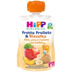 HiPP Frutta Frullata Mela Pesca Banana con Frollino 90g
