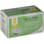 Ago Per Penna Da Insulina Accu Fine Pen Needle Accu Chek Gauge 30 X 8mm 100 Pezzi