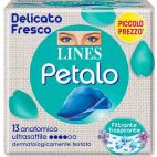 Lines Petalo Blu Assorbente Anatomico 13 Pezzi