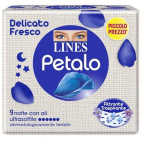 Lines Petalo Blu Assorbente Notte 9 Pezzi