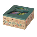 Neavita Cofanetto Legno Bio Verde 4 Scomparti 20 Tisane Assortite