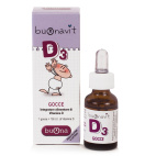 Buona BuonaVit D3 12ml Integratore Vitamina D3 Gocce per Bambini Senza Glutine