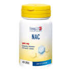 Longlife NAC 500mg Integratore 60 Capsule Vegetali Senza Glutine N-Acetil Cisteina