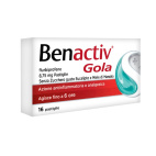 Benactiv Gola 16 Pastiglie senza zucchero da 8,75 mg 