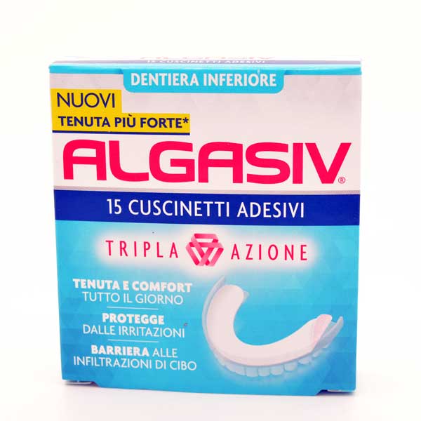 Algasiv Cuscinetti Adesivi Inferiore Per Dentiera 15 Pezzi - Immagine 8