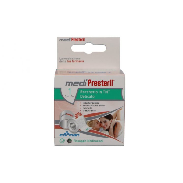 Medi Presteril Medipresteril Cerotto Su Rocchetto Delicato Tessuto Non 5Cm X 5M. 1 Pz - Immagine 6