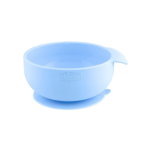 Chicco Blu Stoviglie + Posate Per Bambini, Ciotola In Silicone - Immagine 5