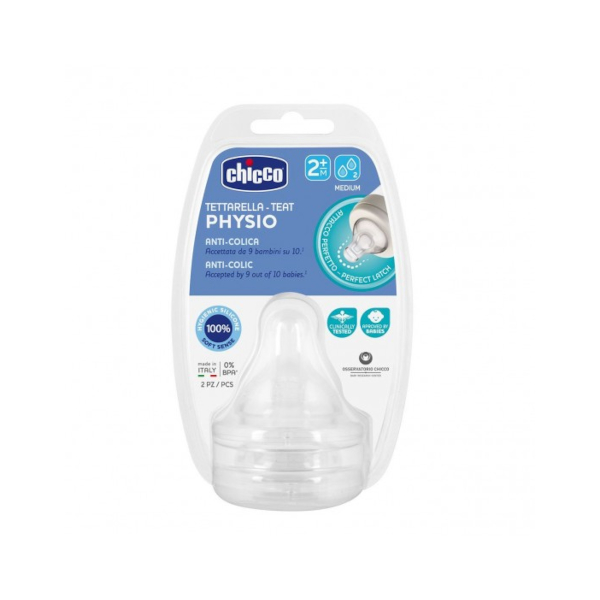 Chicco Perfect 5 Tettarella In Silicone Flusso Medio 2 Mesi 2 Pezzi - Immagine 4