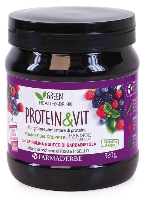 Farmaderbe Protein E Vit Frutti Di Bosco Integratore Energizzante 320G - Immagine 5