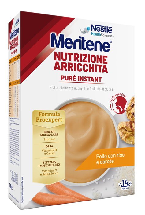 NESTLE Meritene Nutrizione Arricchita Purè Instant Pollo Con Riso E Carote 1 kg - Immagine 4
