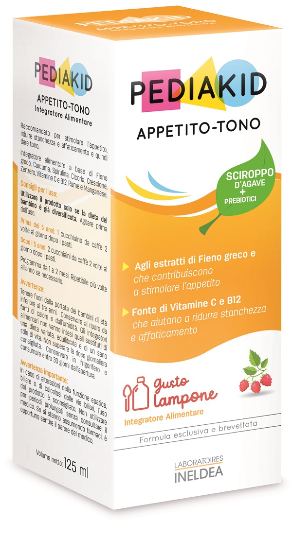 Laboratoires Ineldea Pediakid Sciroppo Al Gusto Di Lampone Appetit-Tonus 125 Ml - Immagine 3