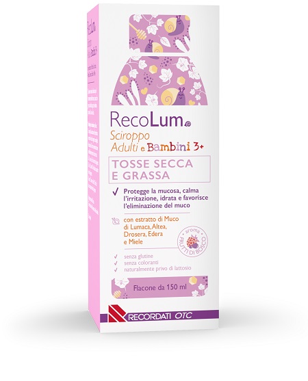 RecoLum - Sciroppo Adulti E Bambini 3+ Per Tosse Secca E Grassa 150 ml - Immagine 10