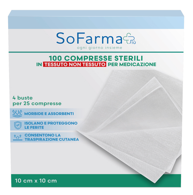So.farma.morra Garza Compressa In Tnt 10 X10 Cm 100 Pezzi Sofarmapiu' - Immagine 3