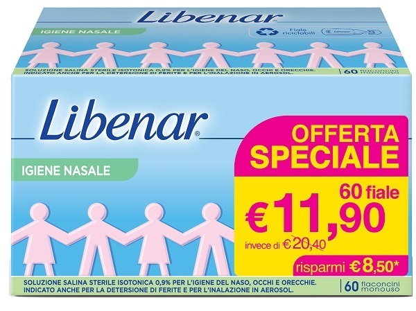 Soluzione fisiologica isotonica sterile 60 fiale monodose - libenar - Immagine 7