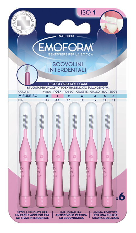Polifarma Emoform Scovolini Interdentali Rosa Misura Iso 1 Pz Spazzolino Da Denti - Immagine 3