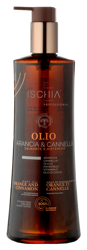 SALI DI ISCHIA Olio da massaggio all'arancia e cannella 500 ml - Immagine 4